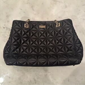 Elegant Black Quilted Handbag